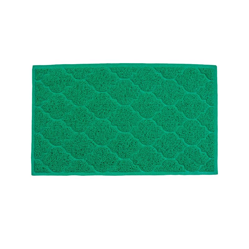 

Рельефный шелковый петлевой коврик для прихожей: Моющийся и функция скребка для двери и прихожей 45x75 cm зелёный