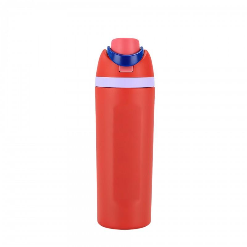Double-Layer 304 Stainless Steel Insulated Water Bottle With Silicone Lid 700ml 1000ml Leak-Proof Sport Tumbler Outdoor