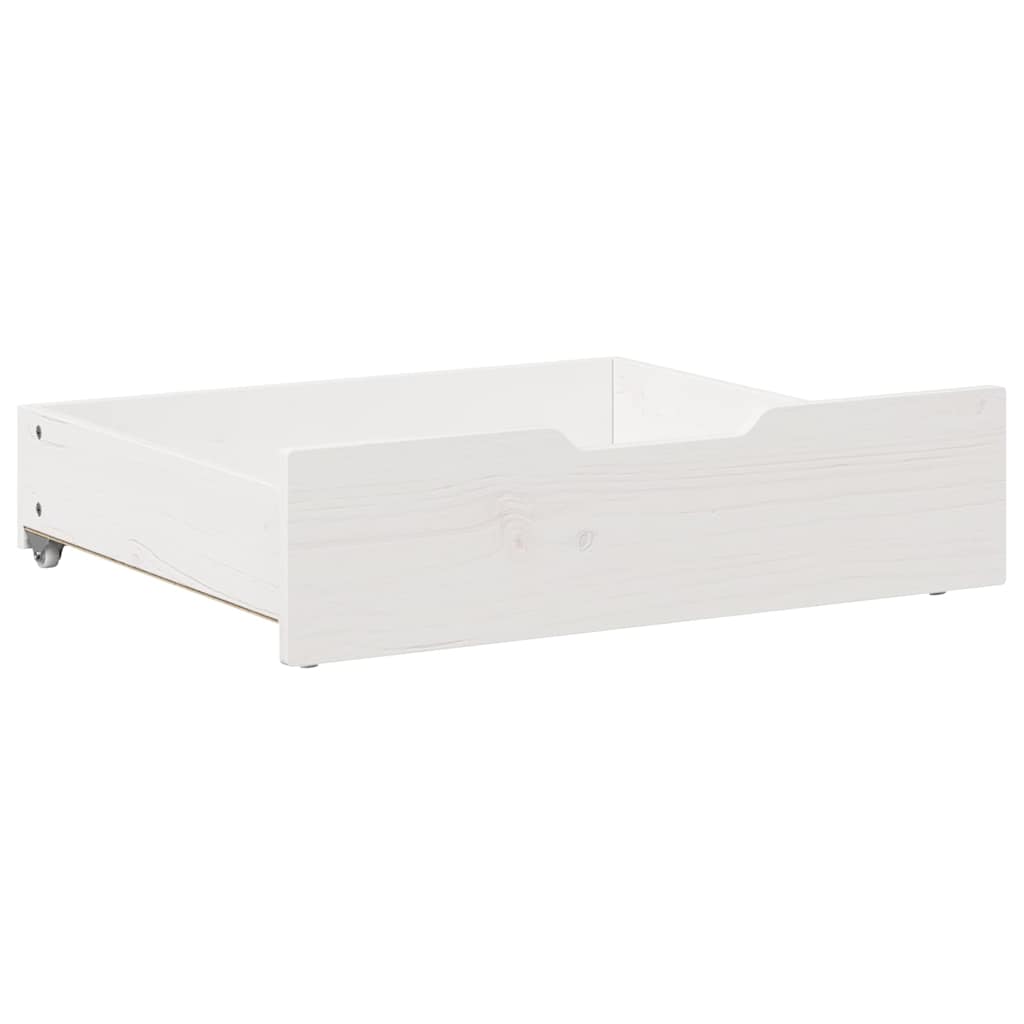 Vidaxl Szuflady Pod Łóżko, 2 Szt., Białe, 65X55X16 Cm, Drewno Sosnowe