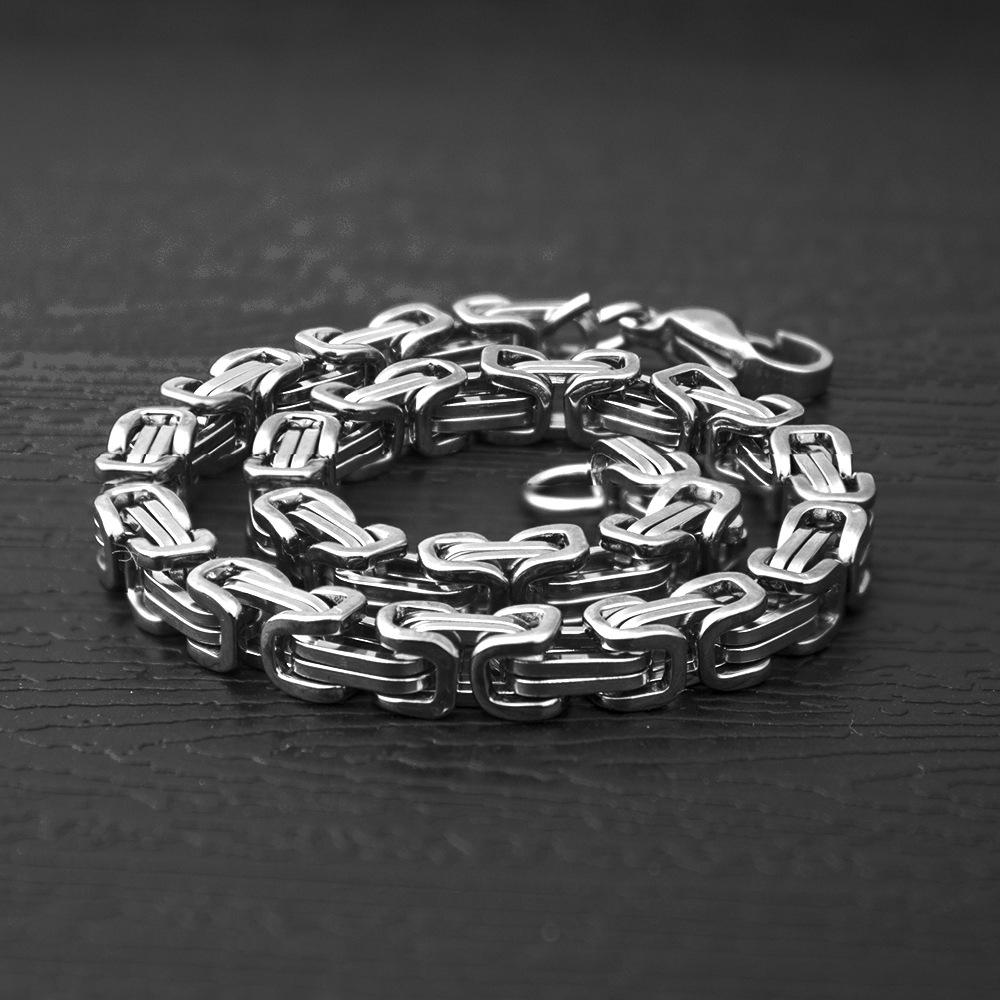 Men'S Titanium Steel Bracelet Emperor Chain Personality Bracelet Decorative Jewelry Necklace Waterproof Wear-Resistant Bracelet Men'S