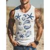 Hawaiian Tank Tops Graphics 3D Print Summer Men's Casual Oversized Fitness Gym Vest Beach Vacation Sleeveless Tops Man Clothing