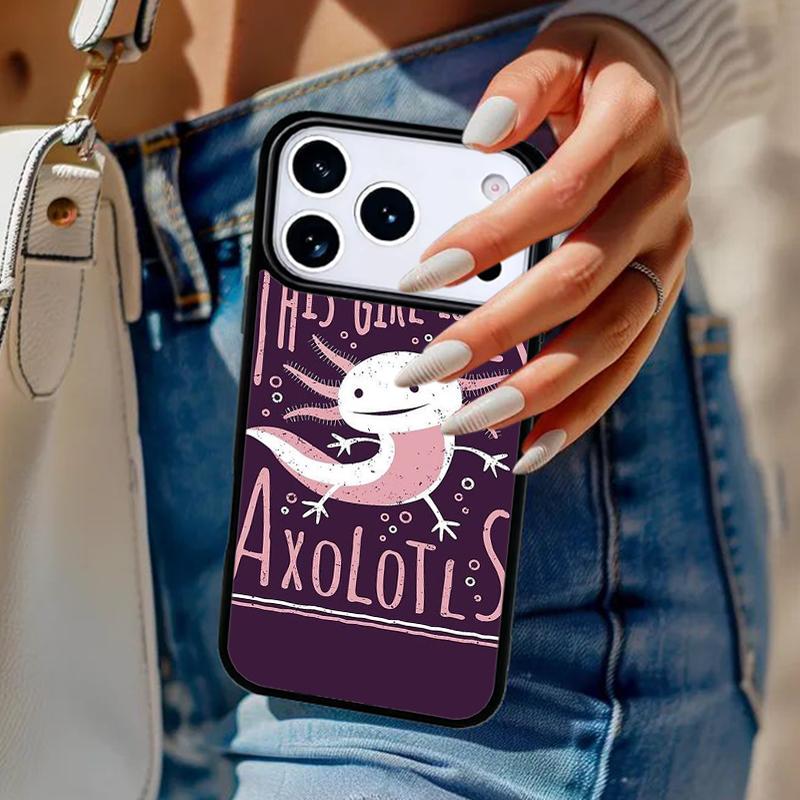 Süßes Tier Axolotl weiche Handyhülle für iPhone 17 Air 14 15 13 12 Max Hülle für Apple 14 15 16 16e 11 Pro Max Plus Coque