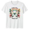 Happy Mind Happy Life Unisexs TShirt Butterfly Floral Nature Wellness