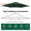 200/300CM Umbrella Replacement Canopy Waterproof Outdoor Garden Patio Backyard Market Umbrella Top Replacement Fabric Sunshade Cloth Parasol Cover