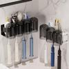 No-Punch Wall-Mounted Toothbrush and Cup Holder for Bathroom