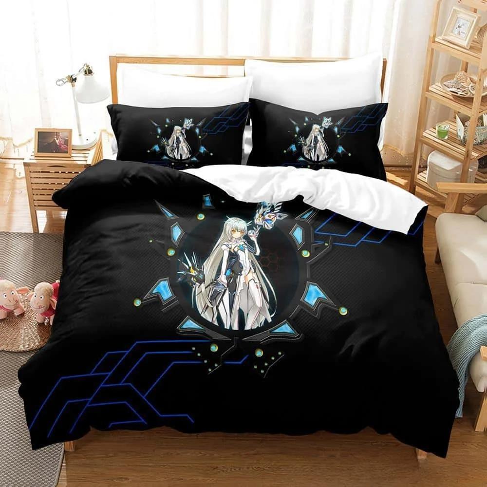 3D-tryck Anime Elsword Sängklädesset Enkelt Twin Full Queen King Size Sängset Vuxen Barn Sovrum Täcke Set För Hemtextilier
