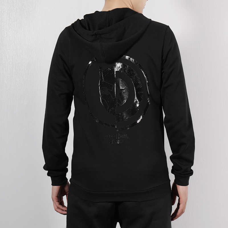 Adidas Solid Color Casual Hooded Jacket Men Outerwear Black EA0323