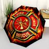 Firefighter Courage Honor Portable Automatic Umbrella Retractable Design with 8-Rib Durability Compact Design for Outdoor Daily Use Fashionable