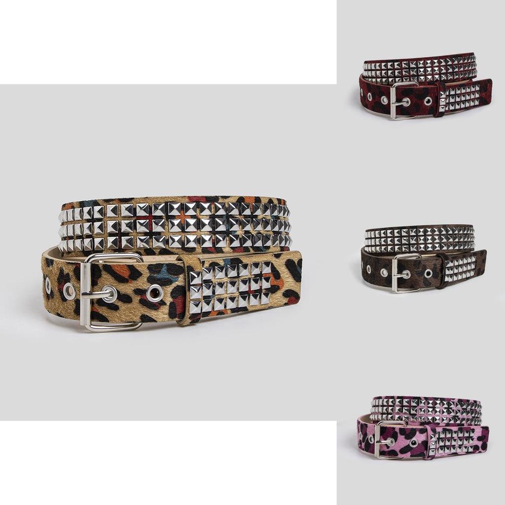 Youth Animal Print Belt With Alloy Pin Buckle And Vintage Finish For Daily Fashion