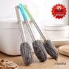 Long-Handle Rustproof Steel Wool Brush - Gentle On Hands, Ideal for Cleaning Pots, Bottles, Cans, Bowls, and Stovetops Without Shedding Residue