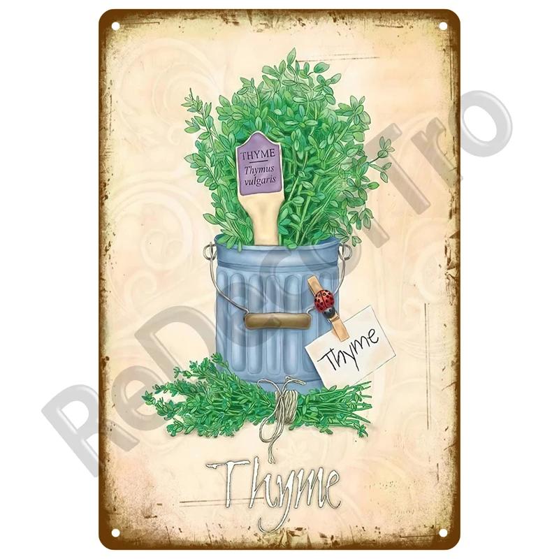 Outdoor Indoor Home Wall Decorative Plaque Plates Farm Birds Retro Tin Sign Gardening Metal Sign Vintage Metal Sign For Garden