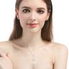 Lindon 925 Sterling Silver Classic Women Necklace Pendant Zircon Fashion Gift