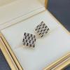 Simple temperament earrings, atmospheric high-end sense, versatile square earrings, Japanese and Korean sterling silver needle earrings, new earrings.