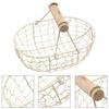 1Pcs Retro Style Iron Storage Basket Creative Vintage Household Organizer for Fruit Snacks Bread Kitchen Desktop Decorative