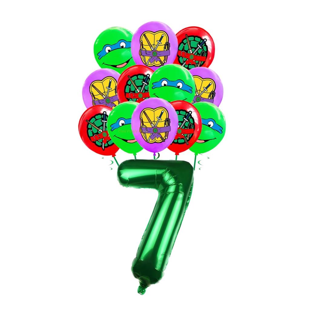 Cartoon Turtles Birthday Party Decoration Favors Cups Plates Stickers Bunting Flag Balloons For Kids Favors Baby Shower Supplies