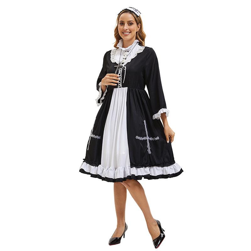 International Committee of the Red Cross Halloween Nurse Dress, Party Dress, Stage Dress, Maid Dress, Manor Dress