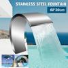 60x30cm Pond Garden Swimming Pool Feature Decorative Hardware Faucet Waterfall Stainless Steel Pool Water Fountain