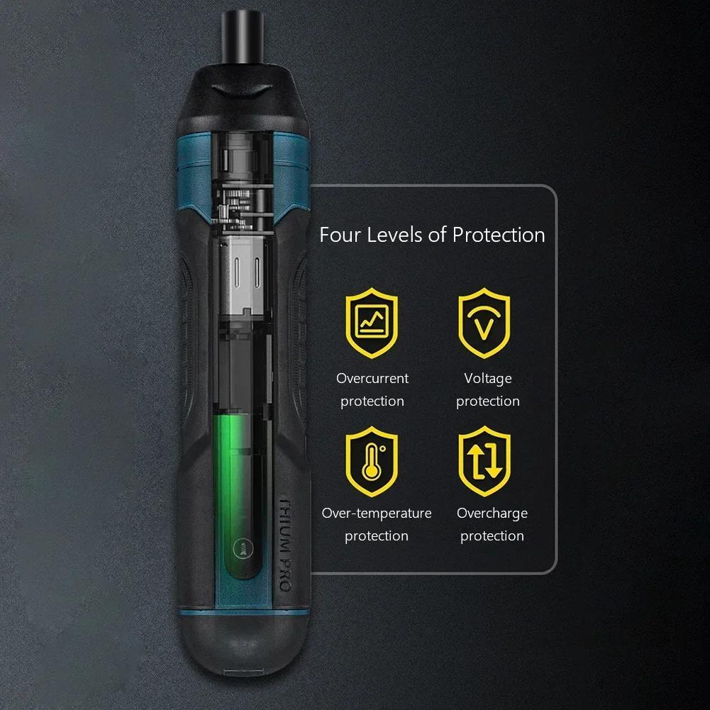 Large Torque Electric Screwdriver Manual Tool Ratchet Screwdriver Set Mini Electric Drill Hand Tools With Flashlight