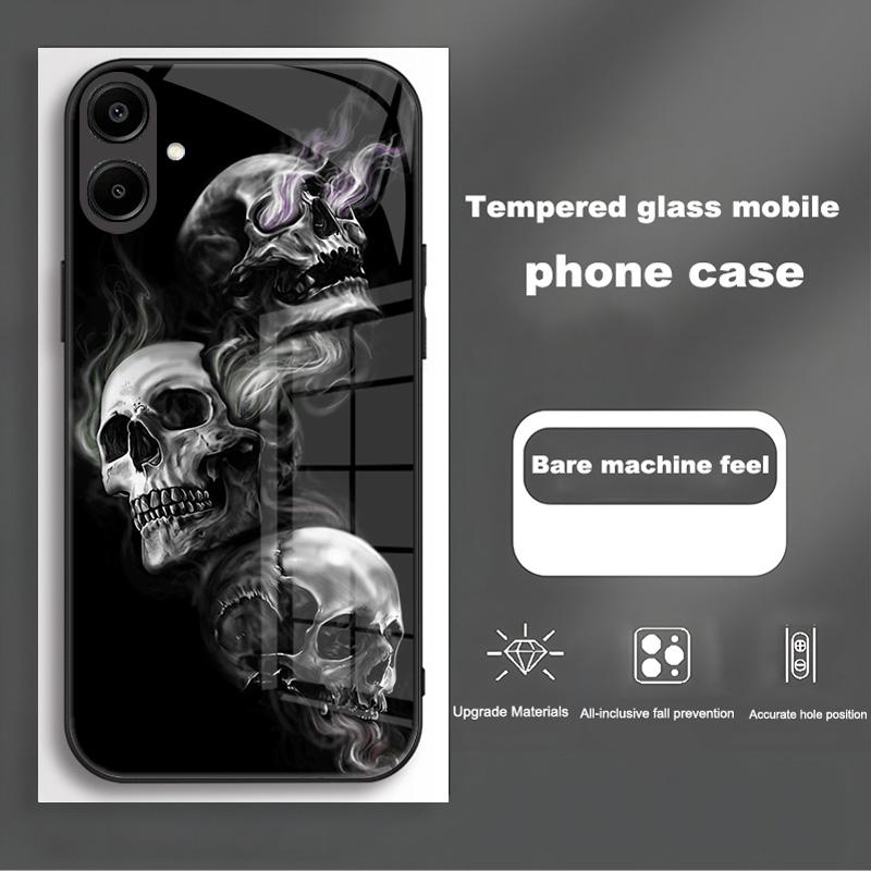 Shockproof Tempered Glass Case For Samsung Galaxy A56 A36 A26 A16 A06 5G Phone Back Cover Luxury Shell Coque Full Lens Protector