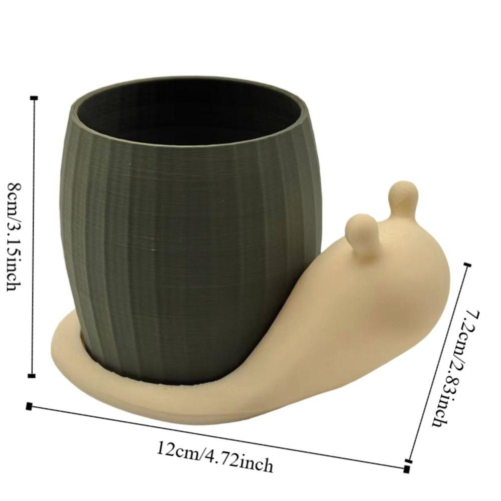 Modern Unique Snail-shaped Flower Pot Cute Plastic 3D Printed Plant Pot Corrosion Resistant Eco-Friendly Planter Indoor Plants