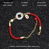 Lucky Nafu Red Rope Bracelet Niche Design Sense Red Bean White Chalcedony Safety Buckle Bracelet Bracelet Jewelry Fashion High-end