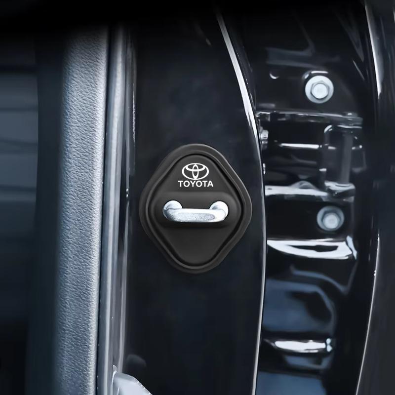 4Pcs Silicone Car Door Lock Cover Protector Clips, Anti-rust Dustproof for Toyota Corolla Camry RAV4 Avalon Interior Accessories