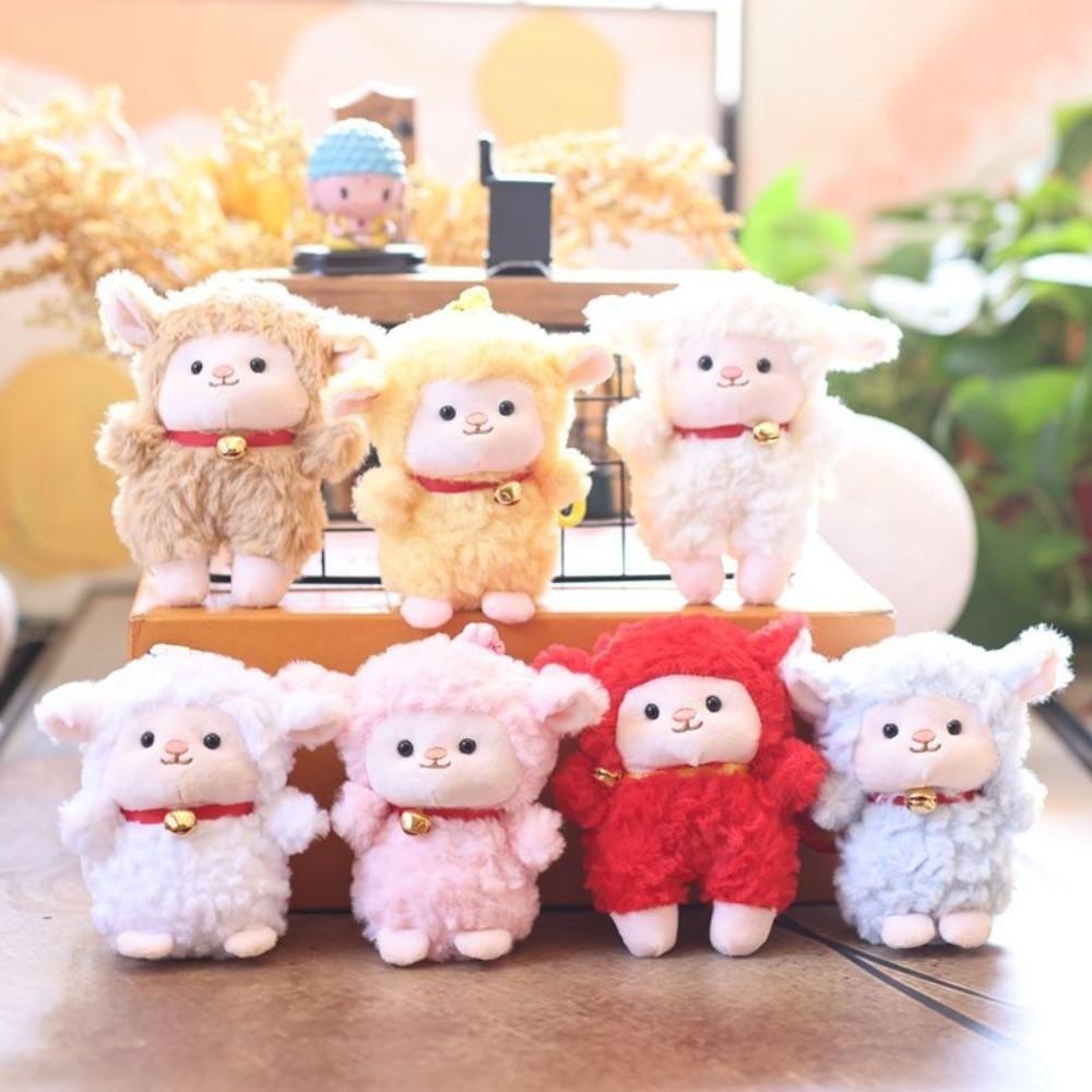 Standing/Sitting Mini Sheep Plush Keychain Cartoon Soft Lamb Doll Ornament  Year of the Sheep
