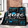 Graduation Theme Home Customize Your Name Blankets Comfortable Soft Lightweight Multipurpose Blanket For Picnics Sofas Offices Beds Living Rooms