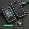 Metal Leather Car Key Fob Case Cover Keychain For + New Land Rover Jaguar Xe Xf E-Pace F-Pace I-Pace