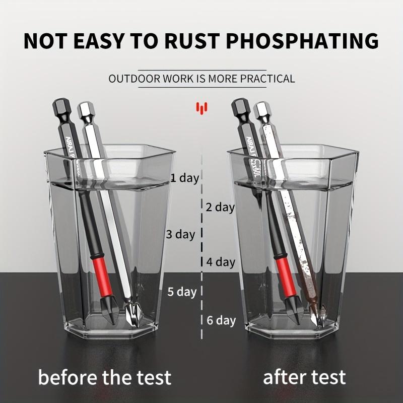 6pcs PH2 Magnetic Anti Slip Cross Screwdriver Head Set 25-150mm Screwdriver Head High Hardness Electric Screwdriver Tool