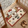 Cartoon Animal Welcome Doormat Cute Cat Dog Bear Entrance Rug Non-Slip Absorbent Floor Mat for Bathroom Bedroom Kitchen Doorway