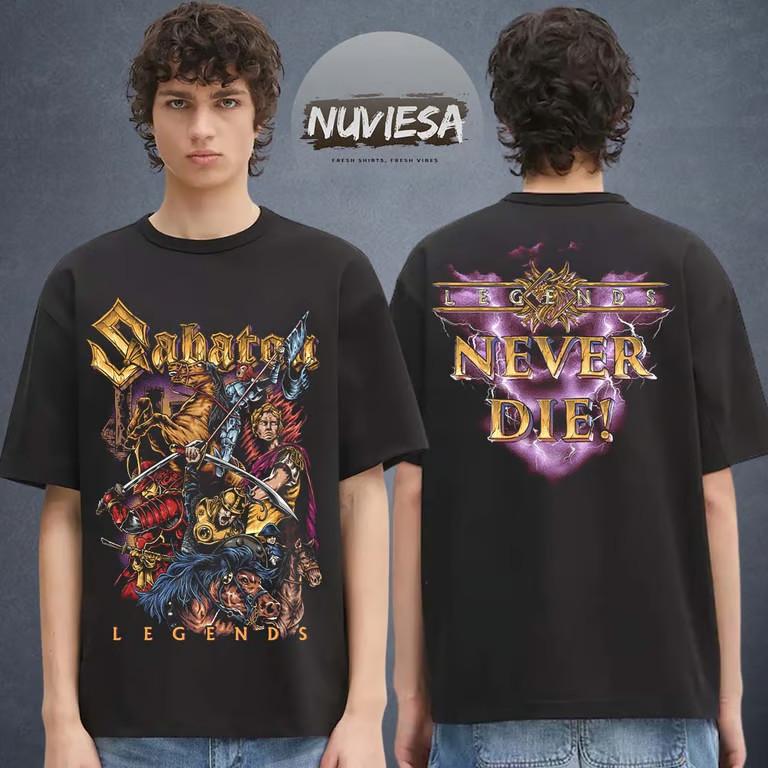 

Sabaton Merch Vault Of Legends Purple Two Sided Unisex T-Shirt Unisex T-Shirt XXXXL