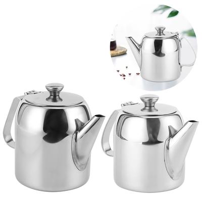 500ML/850ML Coffee Pot Teapot Stainless Steel Cold Kettle Short Spout Round Pot for Hotel Restaurant Home Accessories