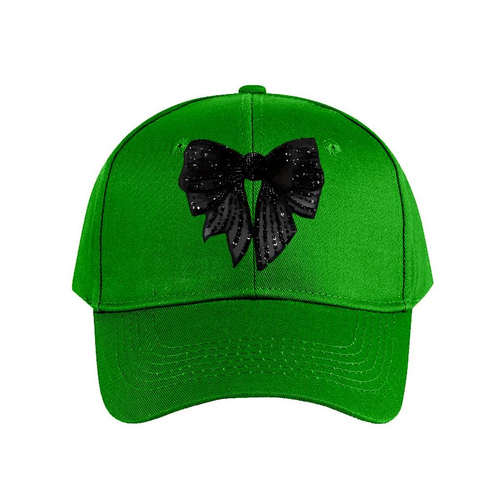 Black Bowknot Glitter Casual Daily Baseball Cap Fashion Unisex Sunhat Womens Outdoor Sports Snapback Cap