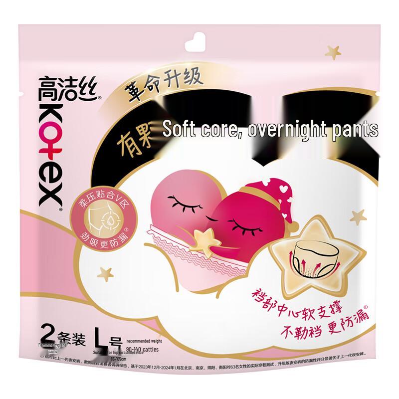 KOTEX Keimblockierende weiche Herz-Übernacht-Slips