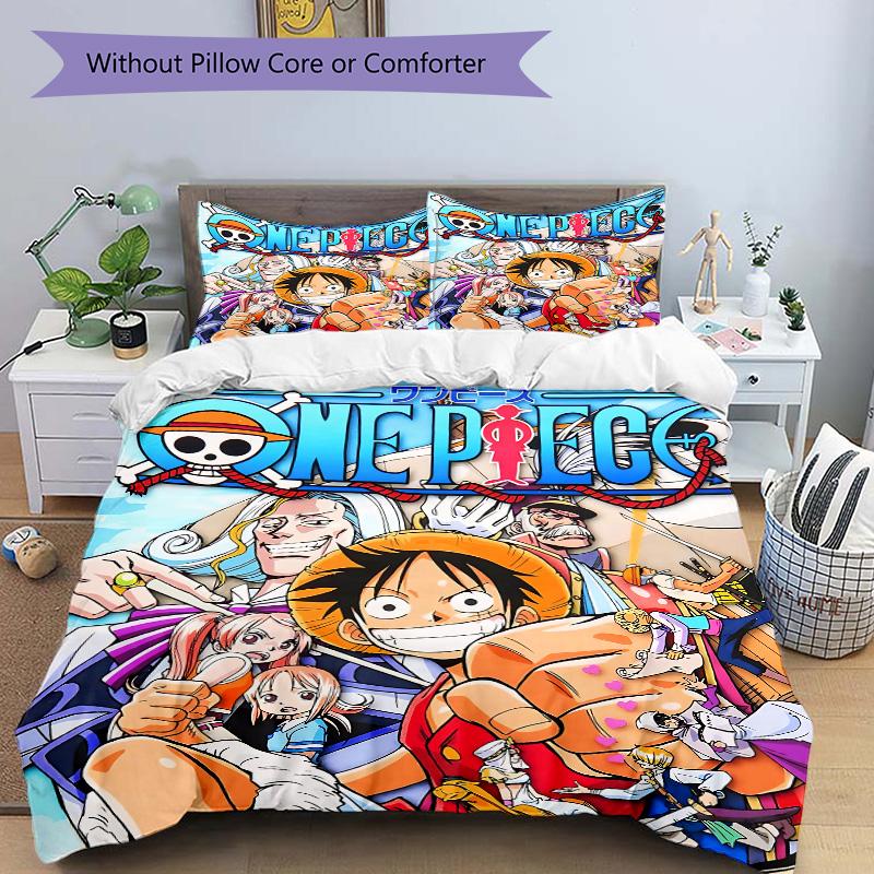 Adventure One Piece World Print 3Pcs Bedding Setduvet Cover With 2 Bedropillowcase Home Birthday Gift