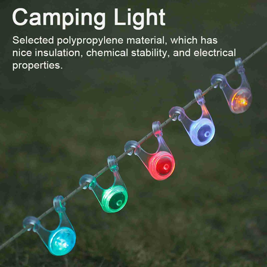 10pcs Tent String Light Guard Rope Hangings Lights Outdoor Camping  Ambient Light IPX4 Waterproof