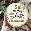 2D Flat, 1pc 7.87inchs Vintage Aluminum Sign, Italian Humorous Quotes for Dads And Grandpas, Decorative Plaque Suitable for Bedroom, Living Room