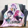 Customizable KPop Demon Hunters24 Throw Blanket – Personalized Name, All-Season Cozy Snug Blanket, Machine Washable, Personalized Blanket