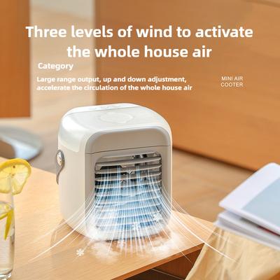 Ventilador de Ar Condicionado Portátil Mini para Mesa Resfriador de Ar Evaporativo 3 Velocidades Doméstico Carregamento USB