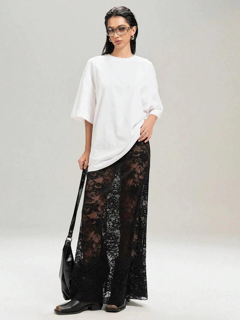 European Style Summer Lace High-Waisted Skirt: Fashionable and Versatile for Street Wear
