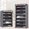 1p Dustproof Shoe Storage Rack Organizer Multilayer Nonwoven Shoes Storage Cabinet Home Hallway Space-saving Cabinets Shoe Shelf