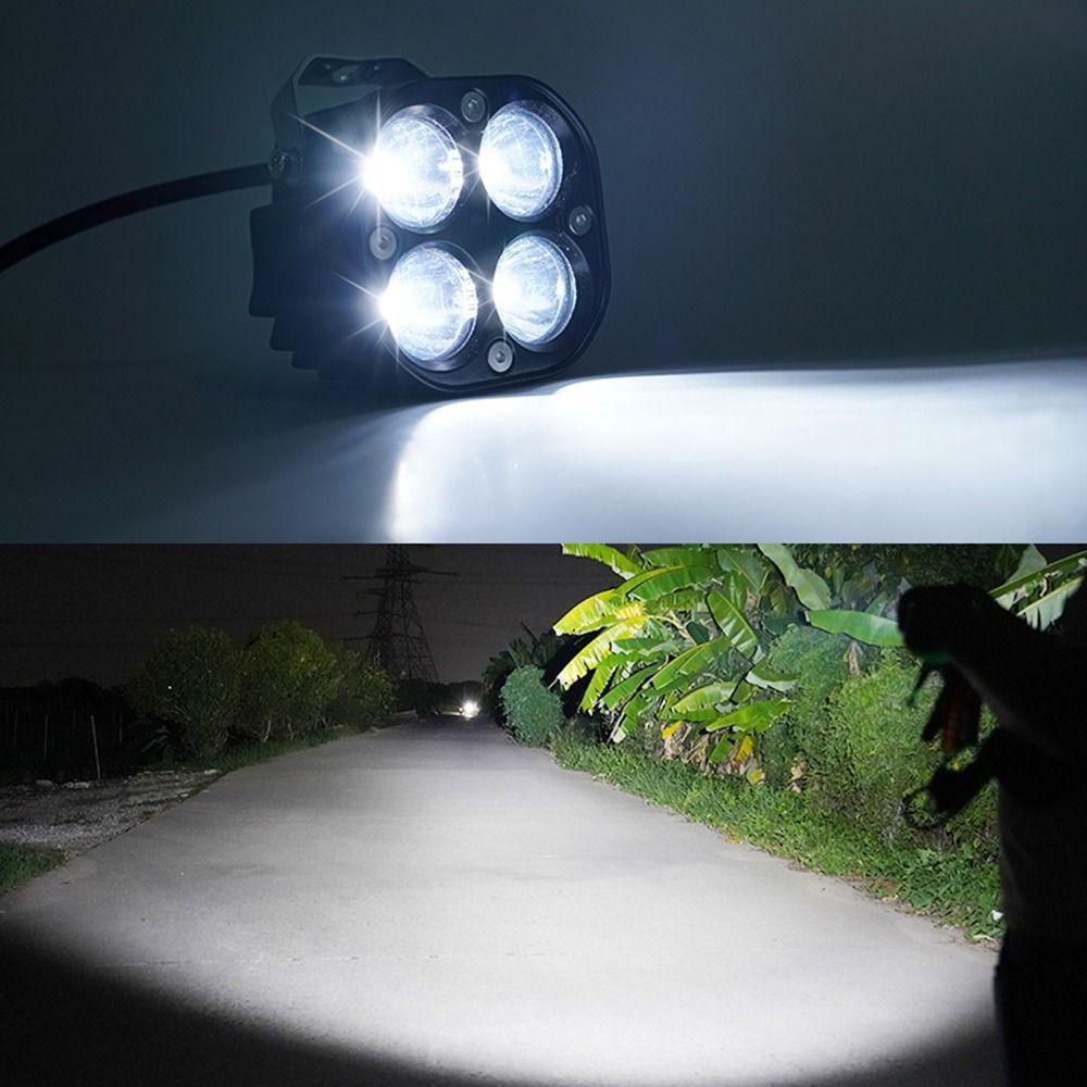 NEW White/Yellow Light Motorbike Spotlight Waterproof Aluminum Alloy Car Lighting DRL Light Motorcycle Accessories