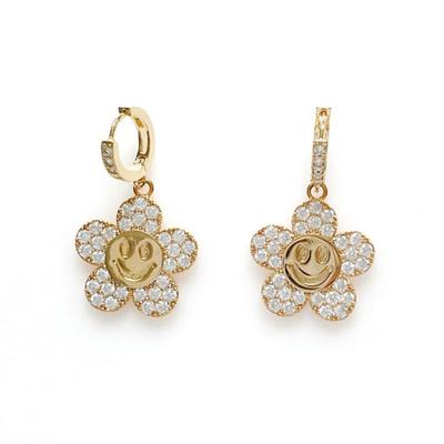 August Harmony Smiley Flower Earring (2color)