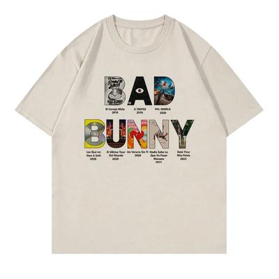 BAD BUNNY Powinien Robić Więcej Zdjęć T-Shirt Cały Album Odzież Damska Retro Harajuku Wysokiej Jakości Ubrania Fani T-Shirty