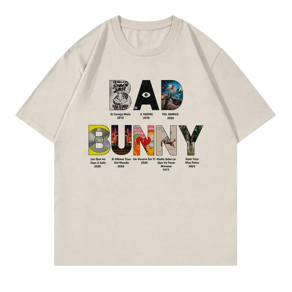 BAD BUNNY DeBÍ TiRAR MáS FOToS TShirt All Album Women Clothing Retro Harajuku High Quality Clothes Fans TShirts