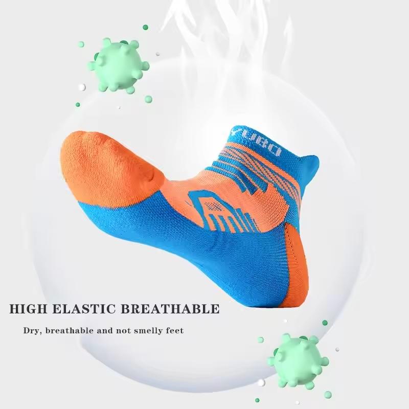 3 Pairs/Lot Men Low Cut Fitness Socks Professional Men Basketball Socks Breathable Thin Cycling Travel Socks for Men