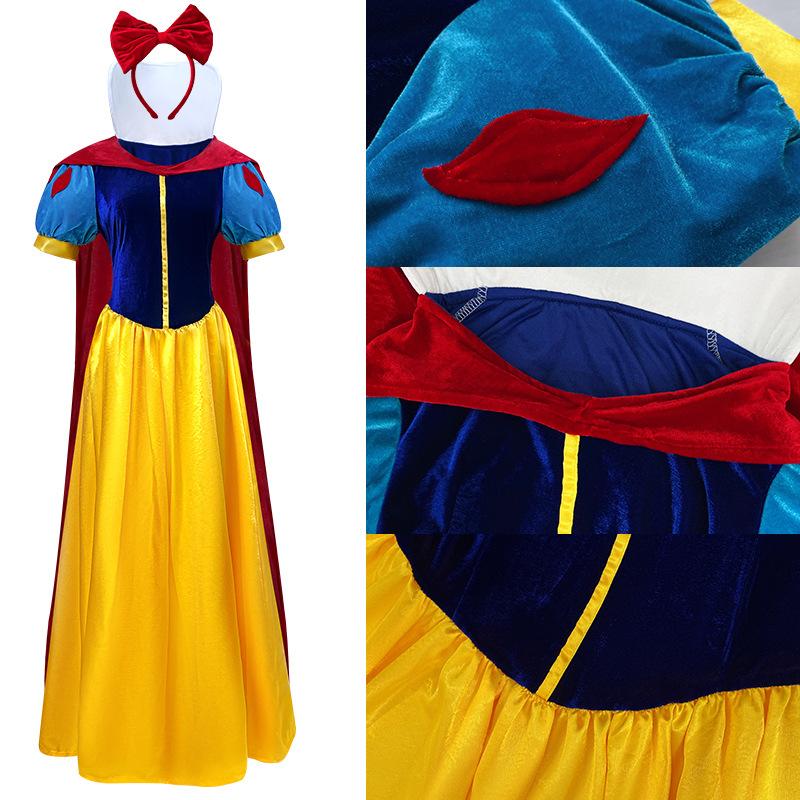 Disney Snow Princess Cosplay Dress Cartoon Carnival Deluxe Snow Princess Cosplay Costume Adult Cosplay Dress Princess Dress Women Adult Clothing