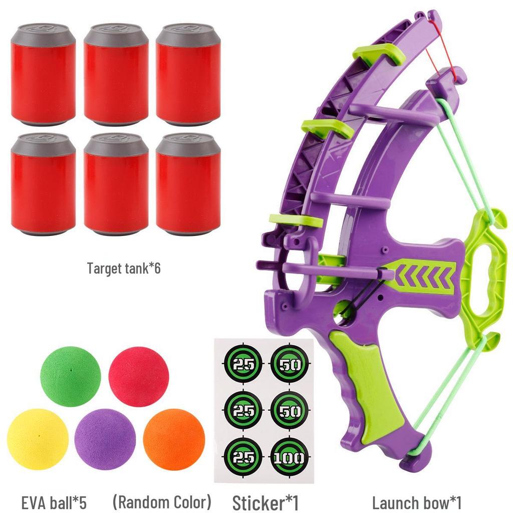 Parent-Child Indoor & Outdoor Crossbow Shooting Toy with EVA Sponge Balls & Target