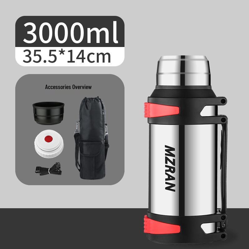 4L Stainless Steel Travel Thermos Mug for Men - Large Capacity Car Kettle Flask